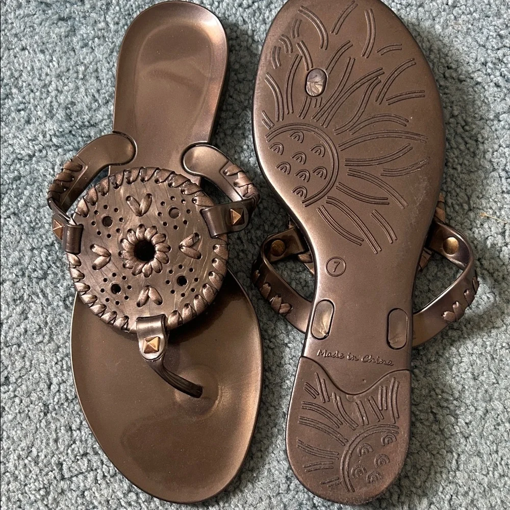 Jack Rogers Brown Jelly Sandals - Picture 3 of 3